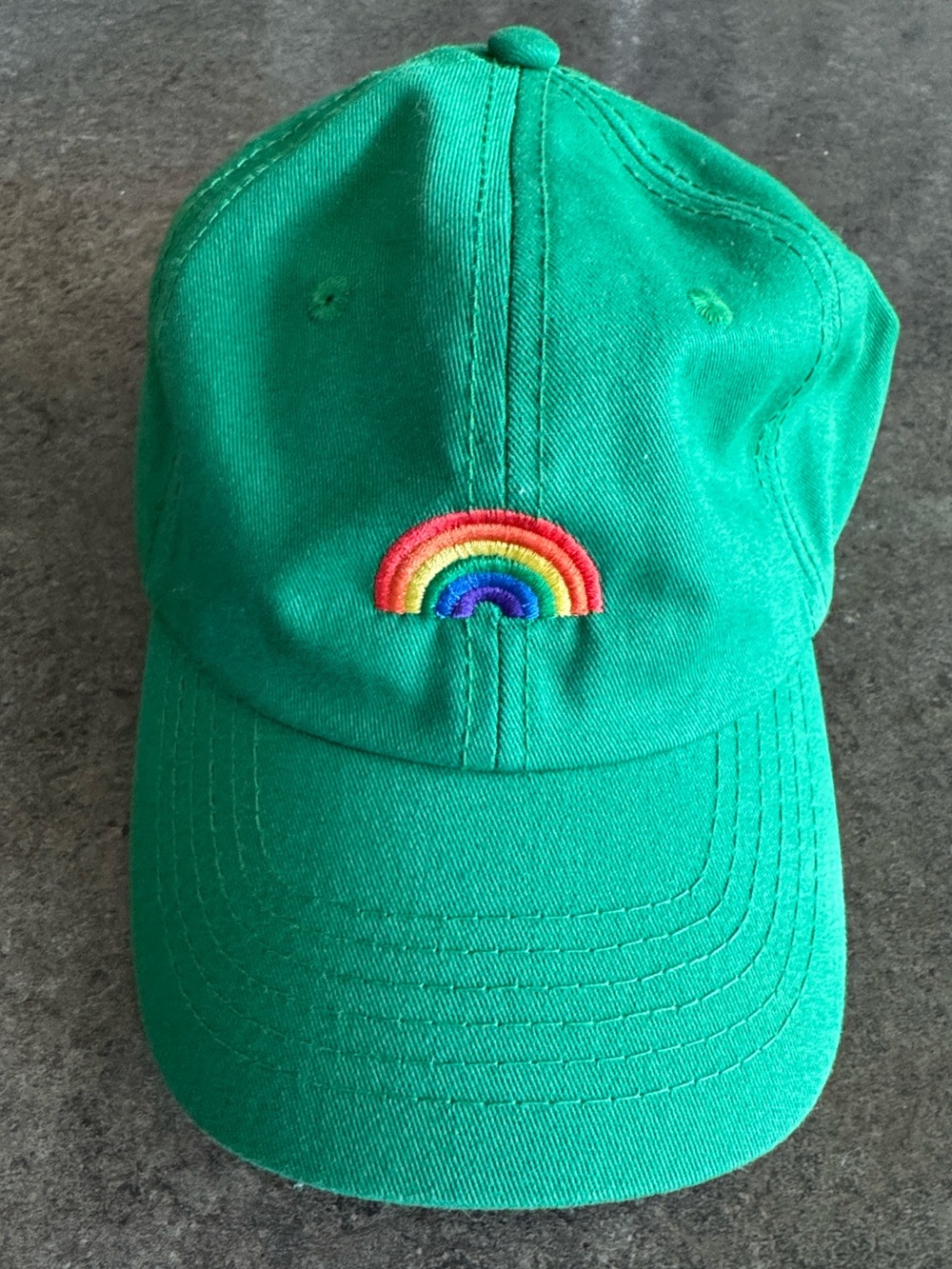 Preppy Pride Green Rainbow Ball Cap Dad Hat NWOT